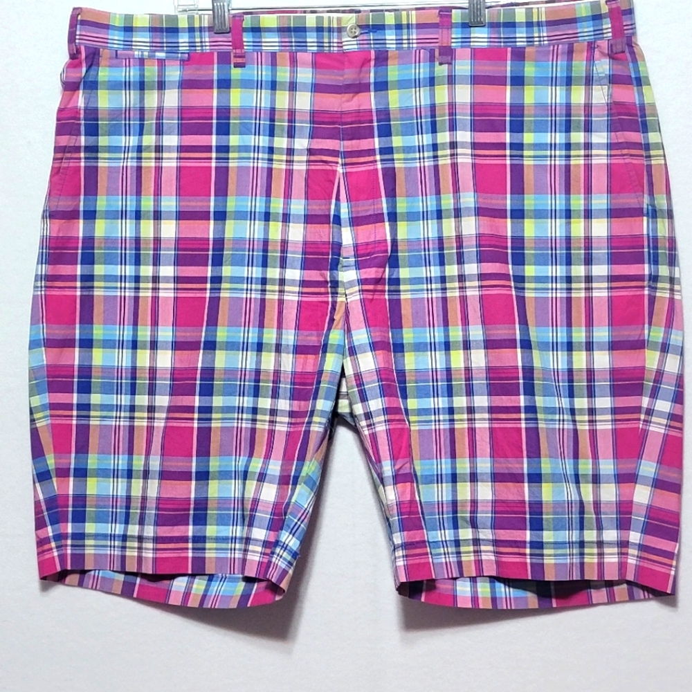 Men's Big And Tall Plaid Polo Ralph Lauren Shorts - Multicolor SIZE 46B. #725‎